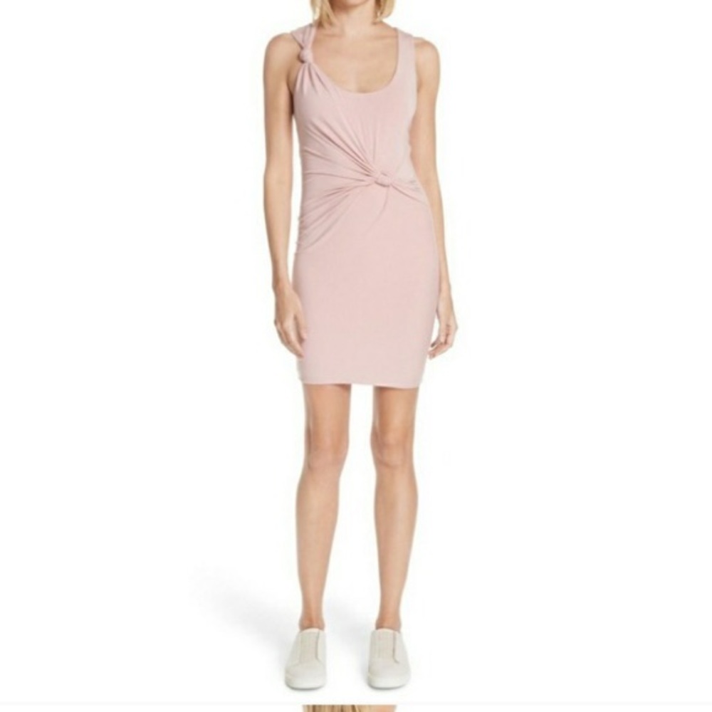 Alexander Wang Blush Pink Knotted Front Tank Dress